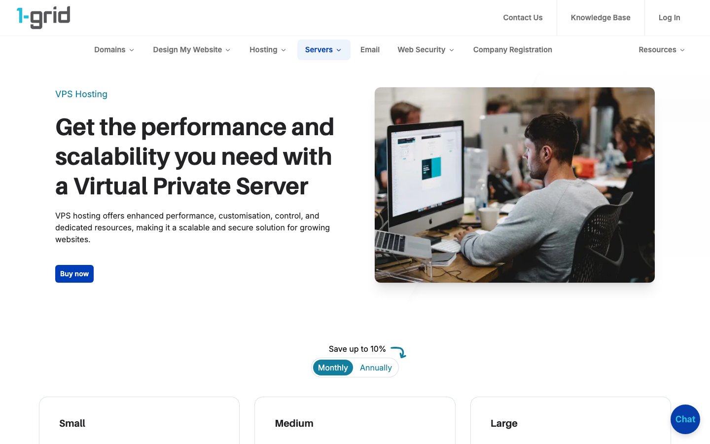 1-grid.com public page captured in a desktop browser