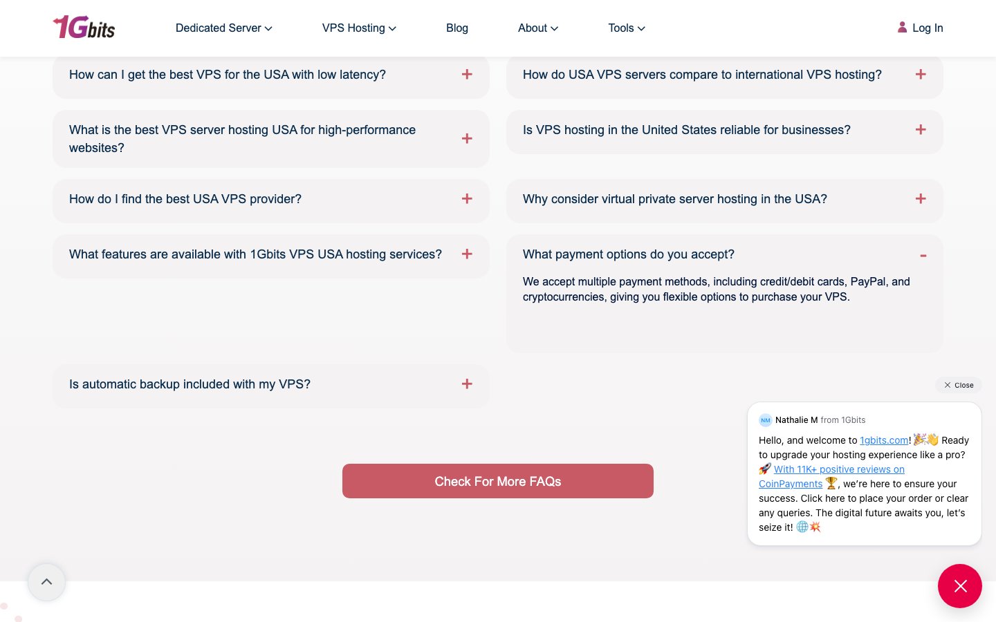 1gbits public page captured in a desktop browser