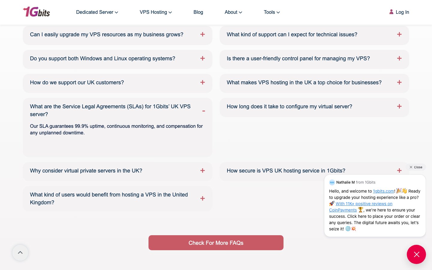 1gbits public page captured in a desktop browser