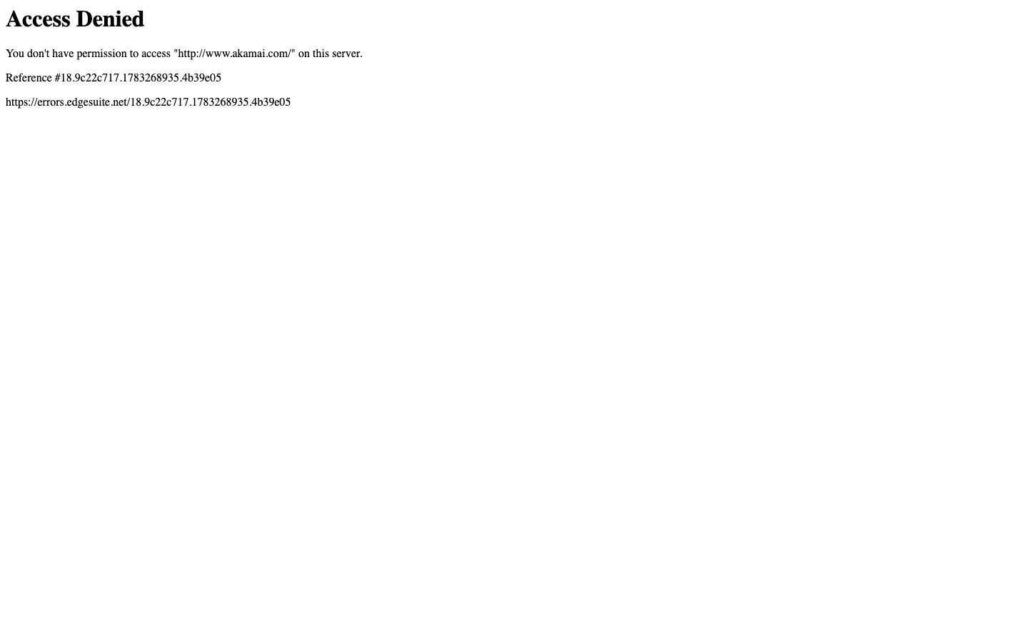Akamai public page captured in a desktop browser