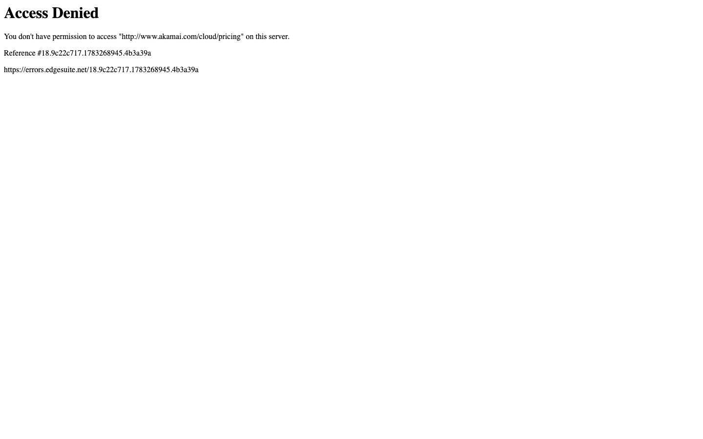 Akamai public page captured in a desktop browser