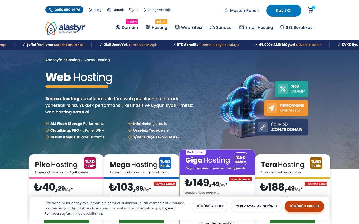 Alastyr public page captured in a desktop browser
