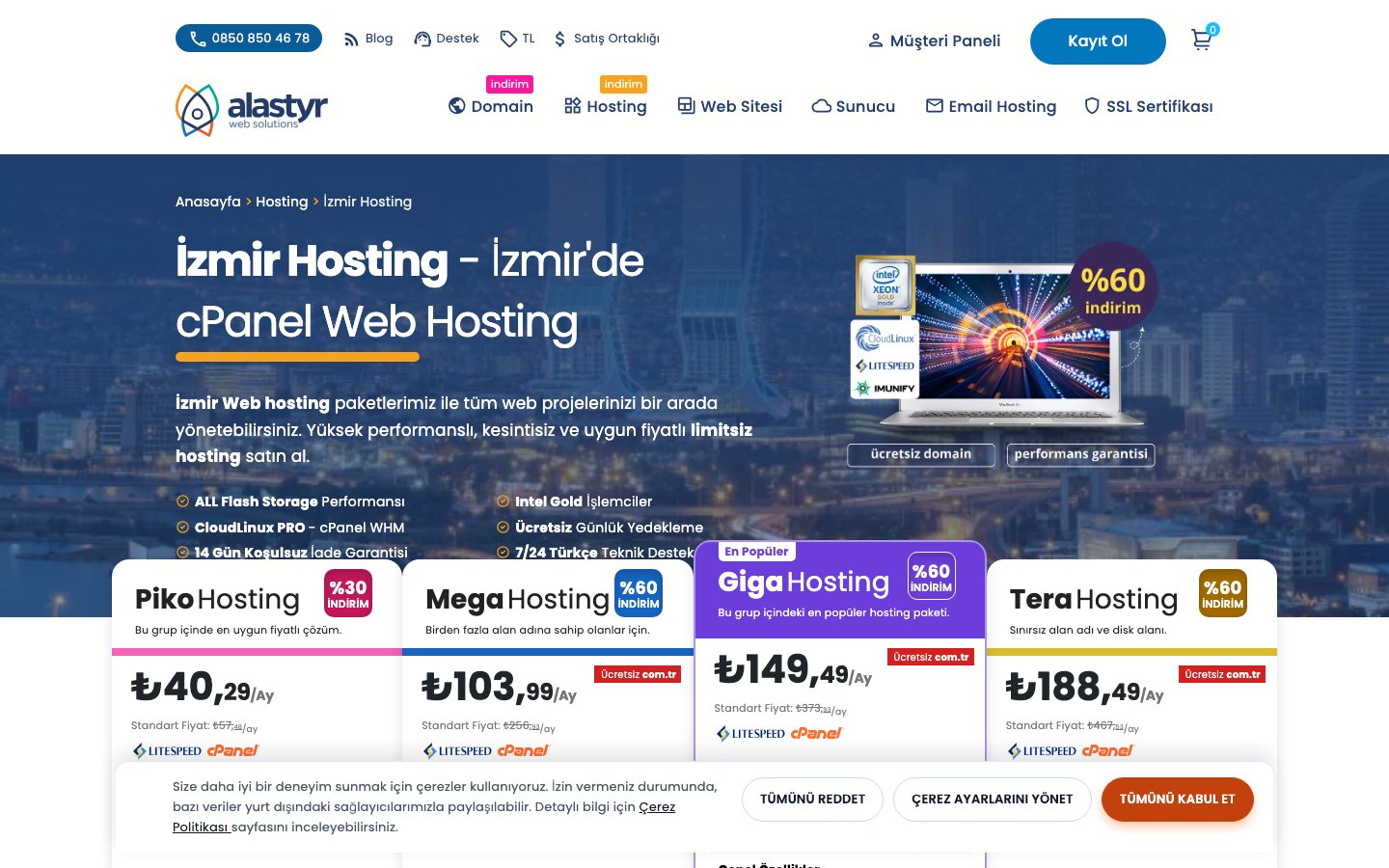 Alastyr public page captured in a desktop browser