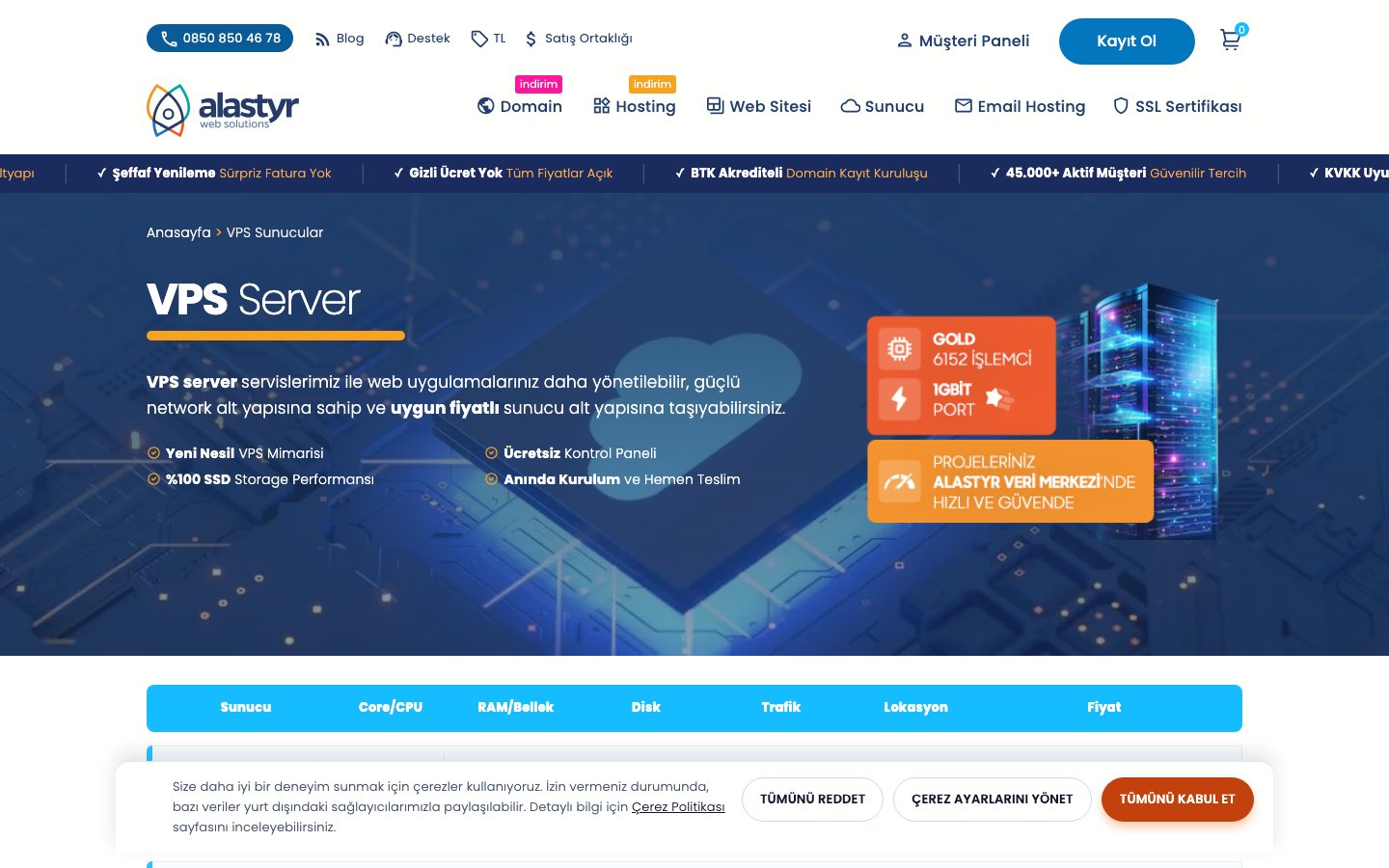 Alastyr public page captured in a desktop browser