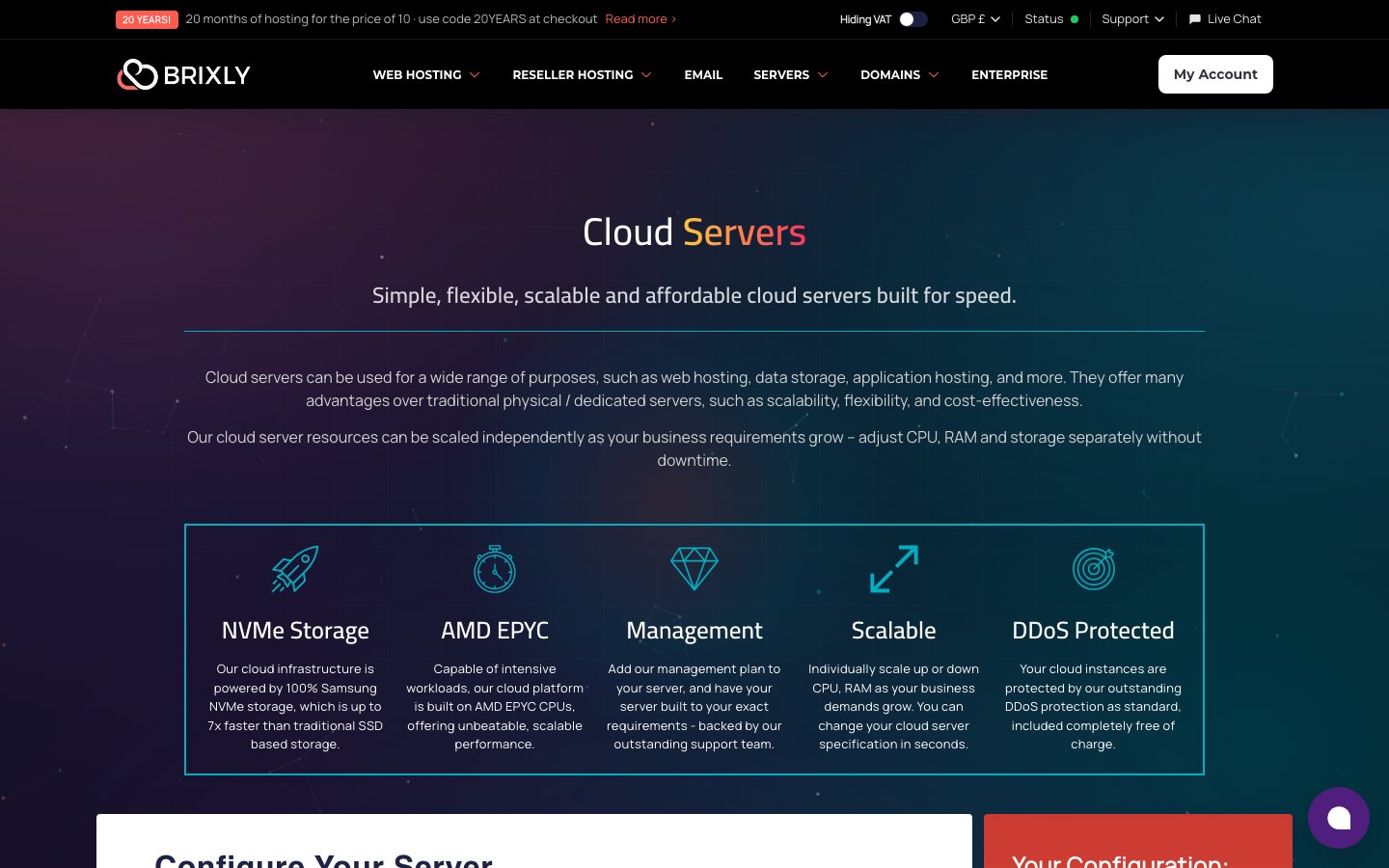 Brixly Web Solutions public page captured in a desktop browser