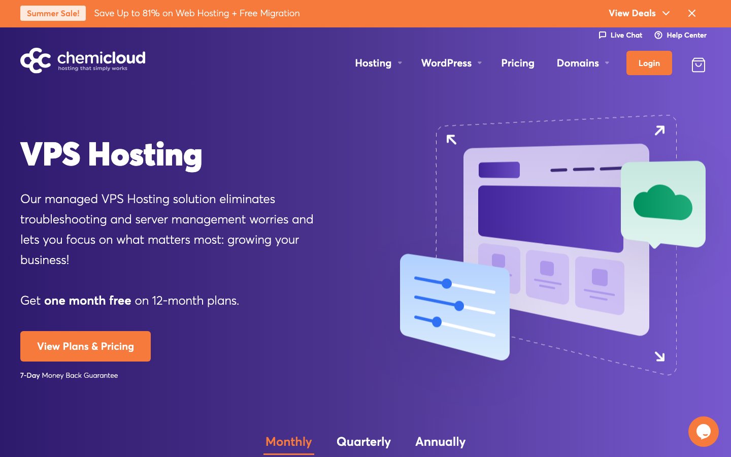 ChemiCloud public page captured in a desktop browser