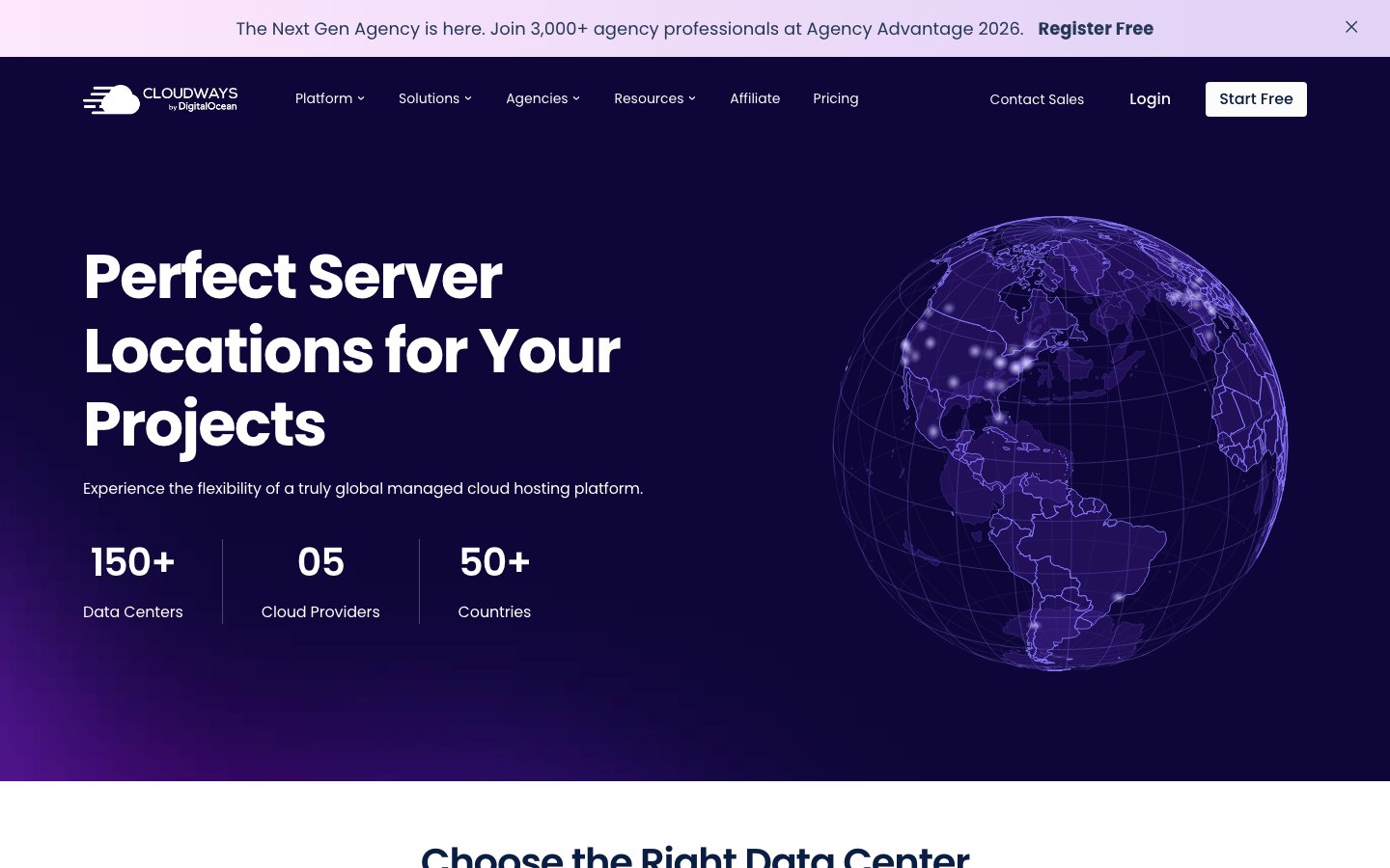 Cloudways public page captured in a desktop browser