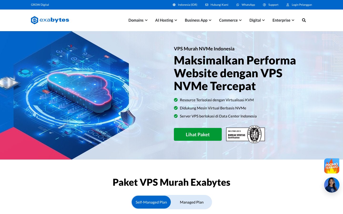 Exabytes Indonesia public page captured in a desktop browser