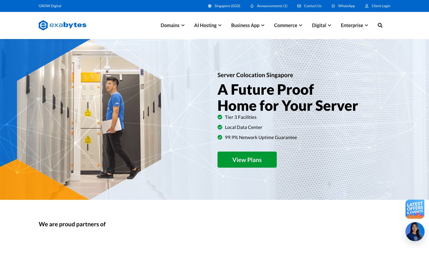 Exabytes Network (Singapore) Pte. Ltd. public page captured in a desktop browser