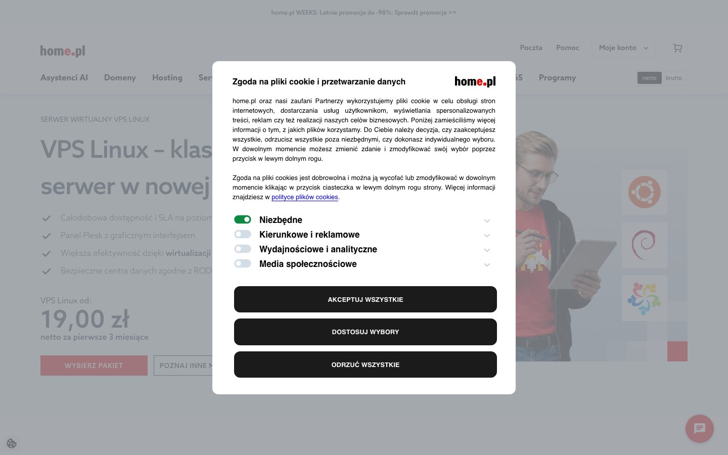 home.pl public page captured in a desktop browser