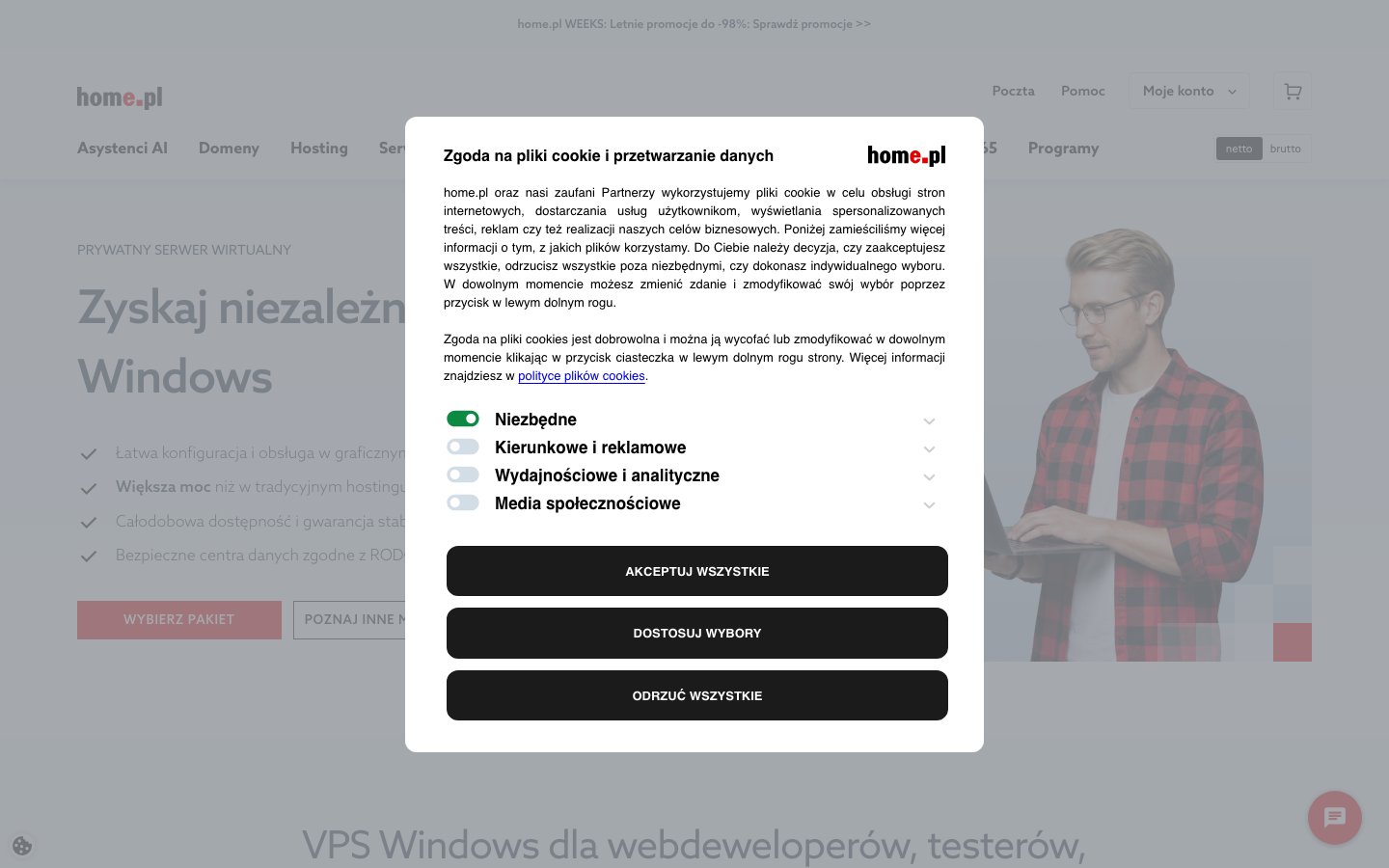 home.pl public page captured in a desktop browser