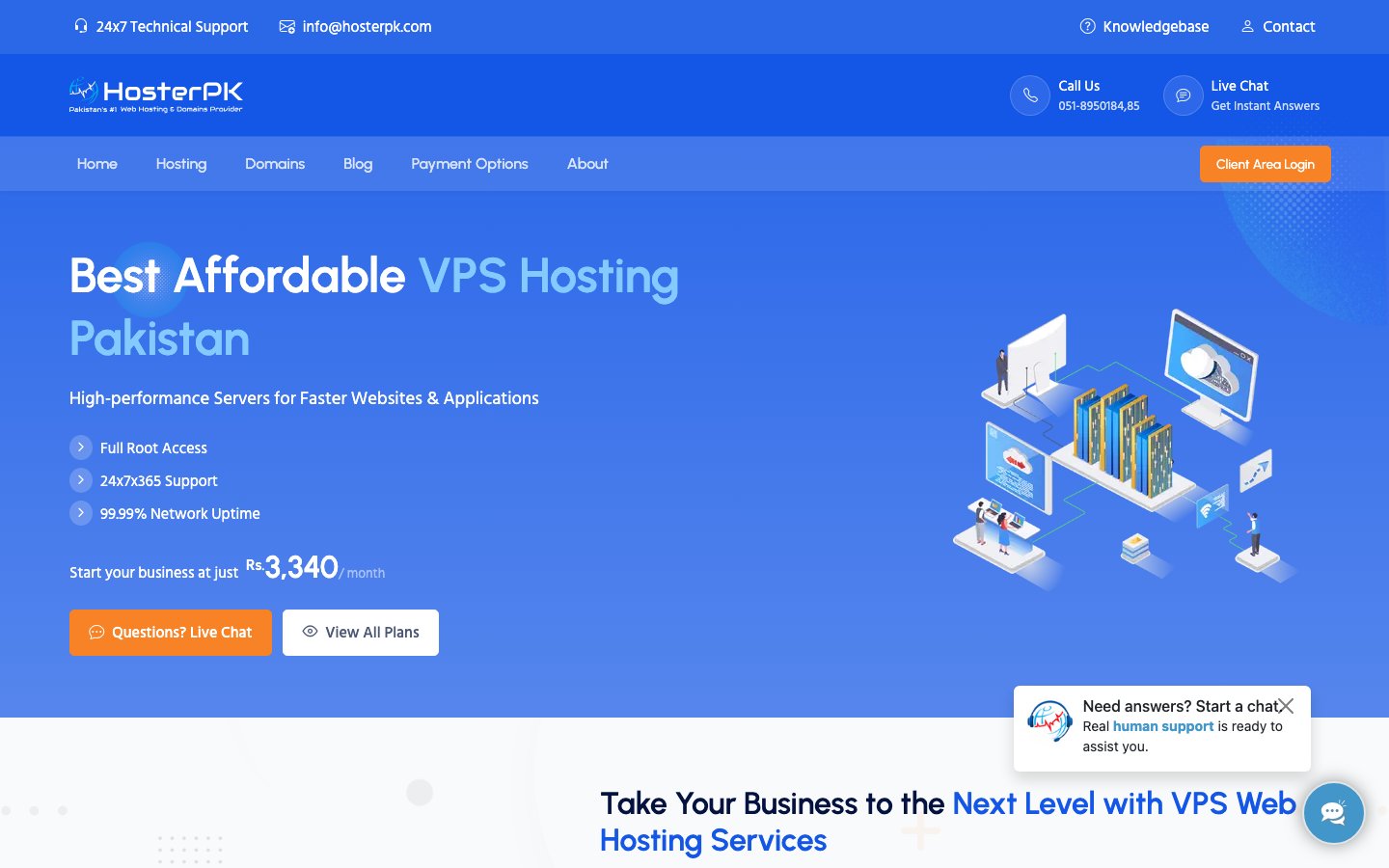 HosteRPK public page captured in a desktop browser
