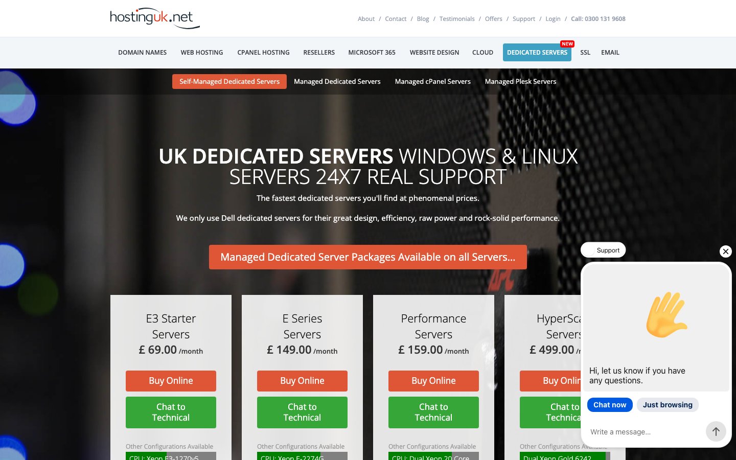 Hosting UK net public page captured in a desktop browser