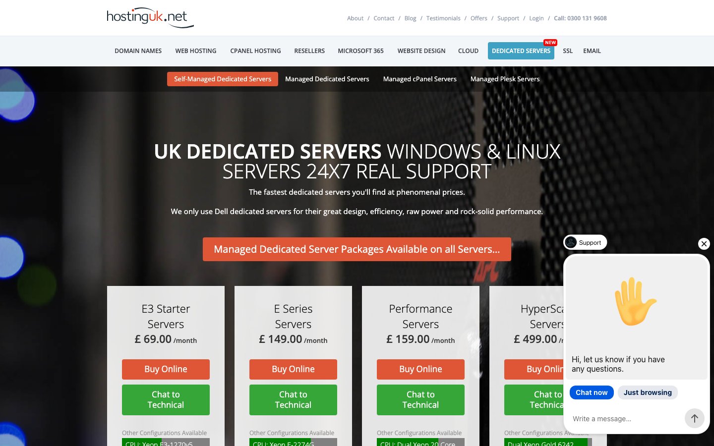 Hosting UK net public page captured in a desktop browser