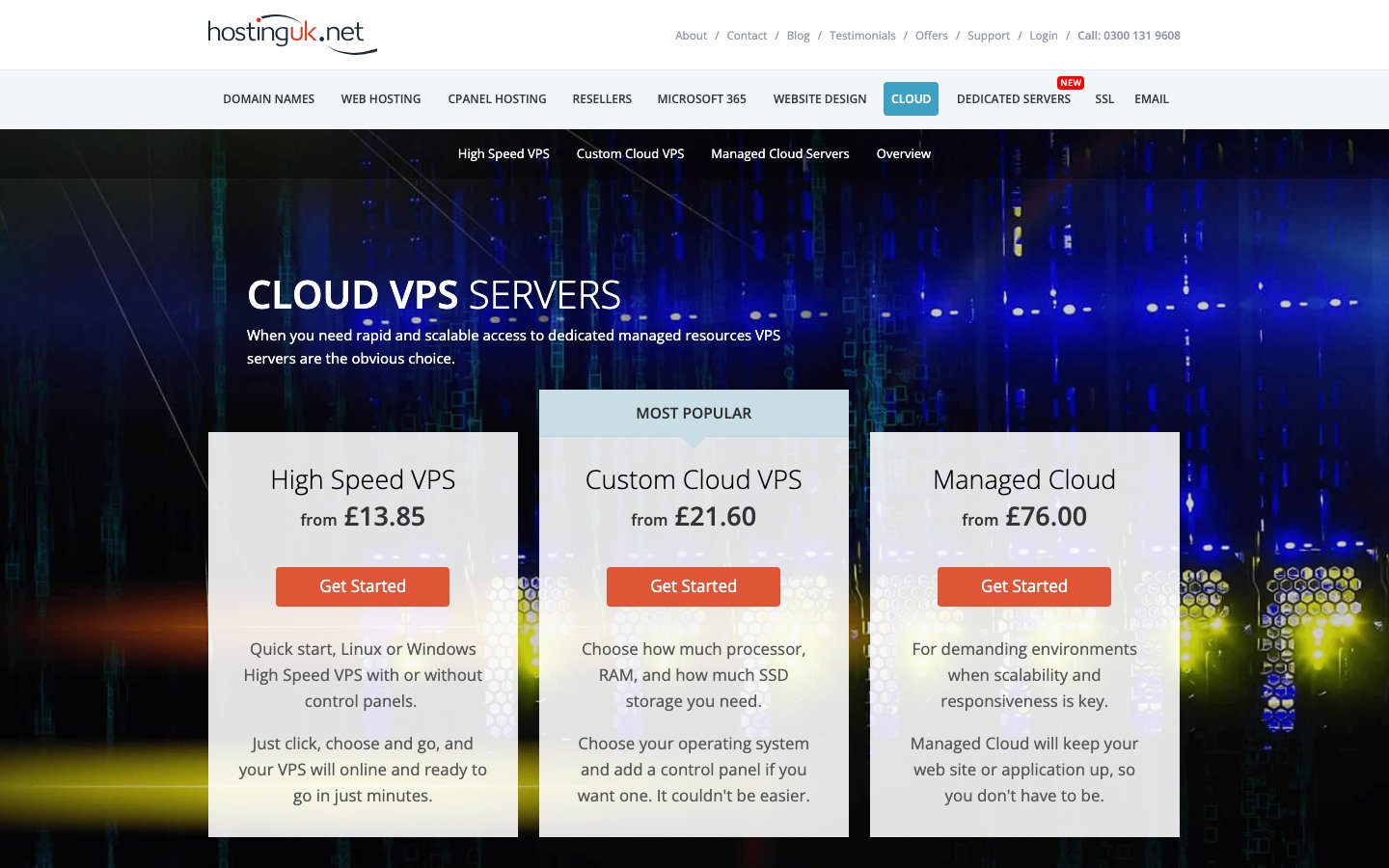 Hosting UK net public page captured in a desktop browser