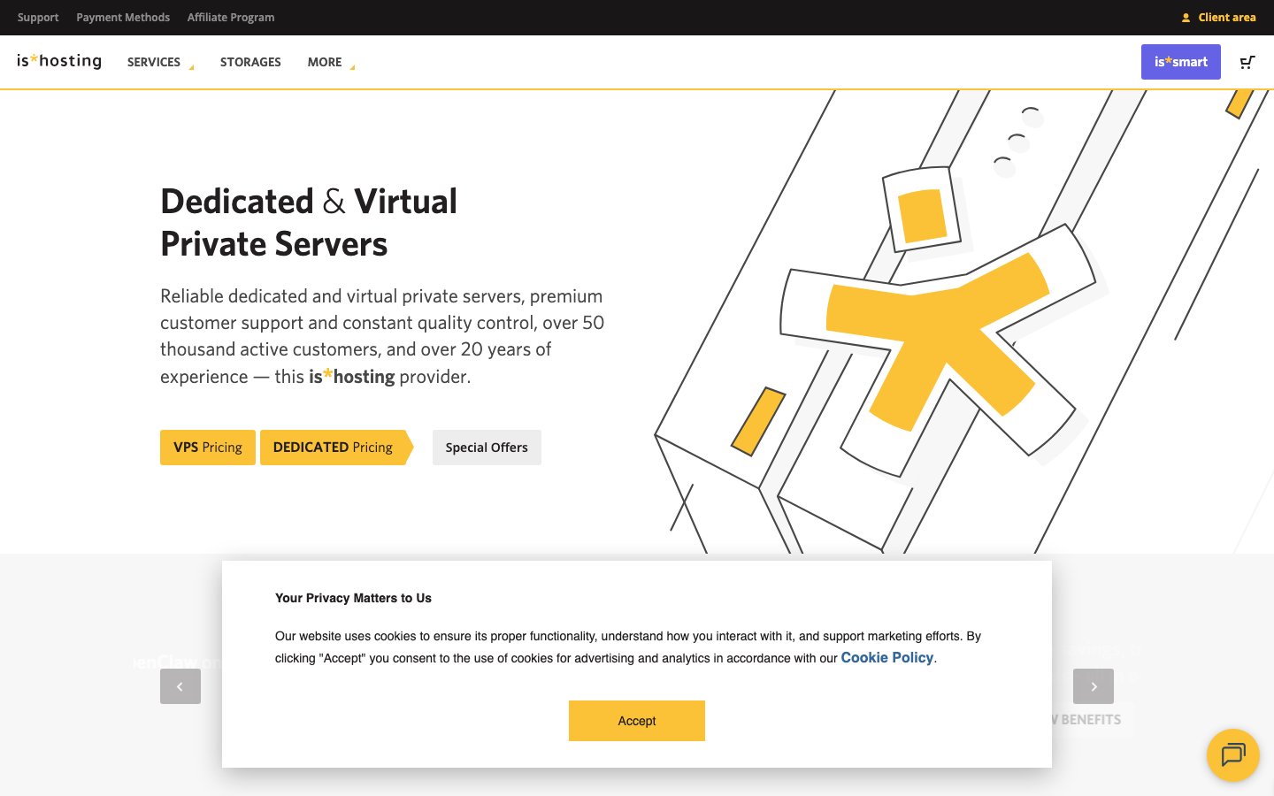 is*hosting public page captured in a desktop browser