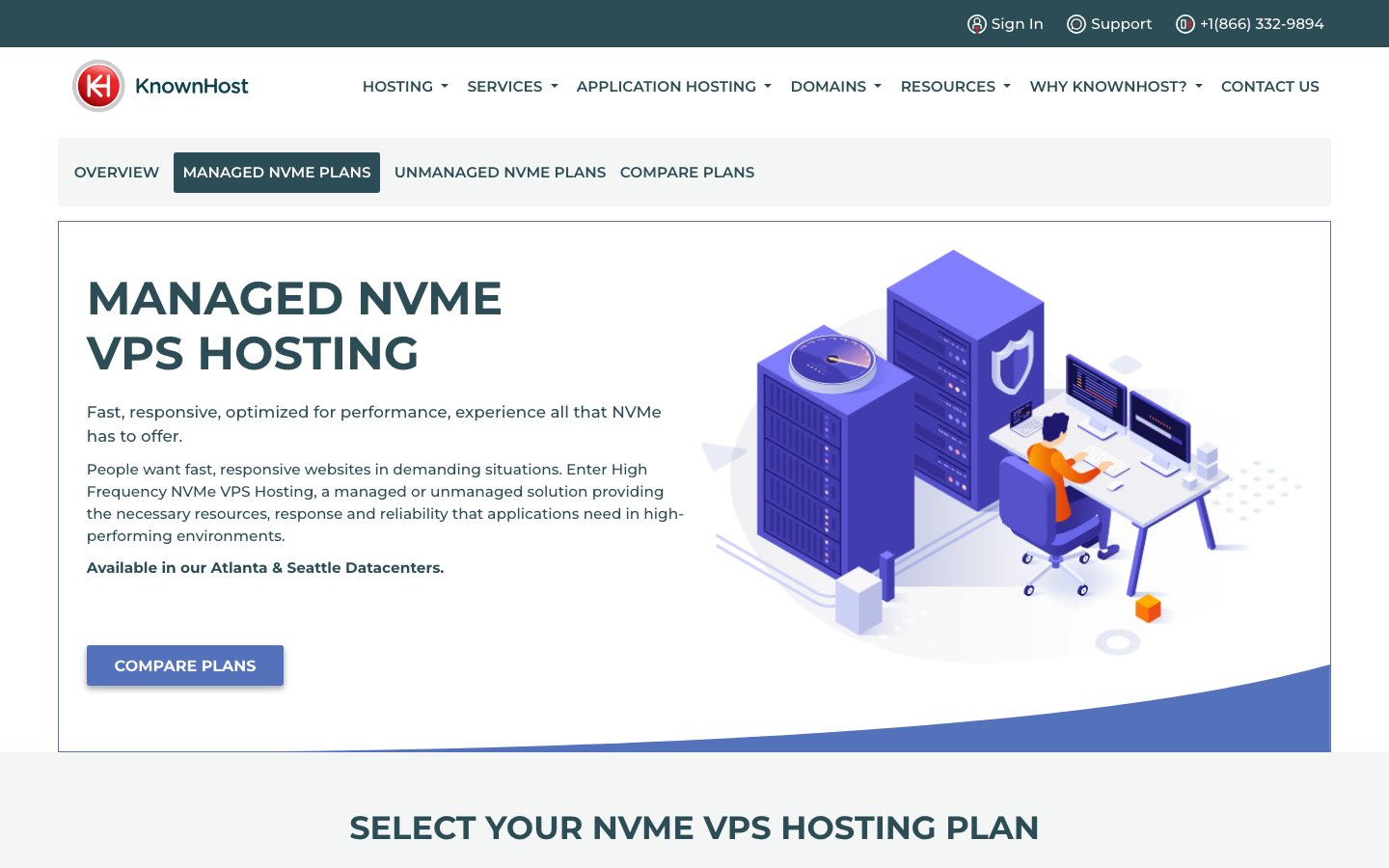 Knownhost public page captured in a desktop browser