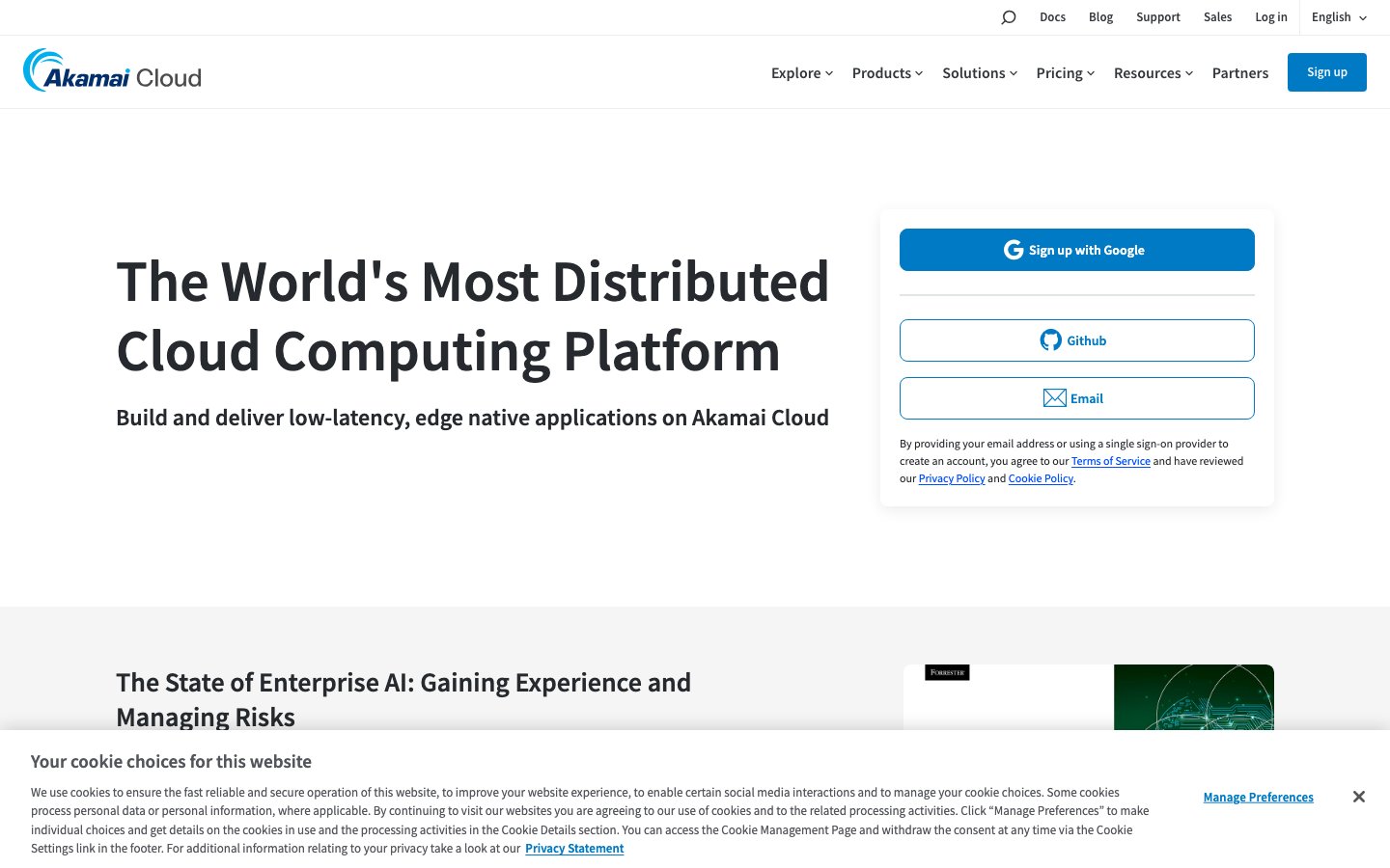 Linode public page captured in a desktop browser