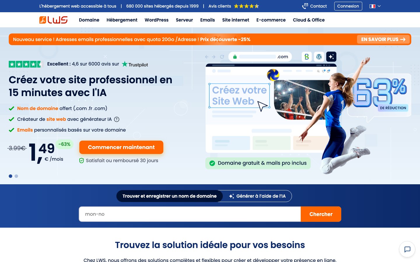 LWS public page captured in a desktop browser
