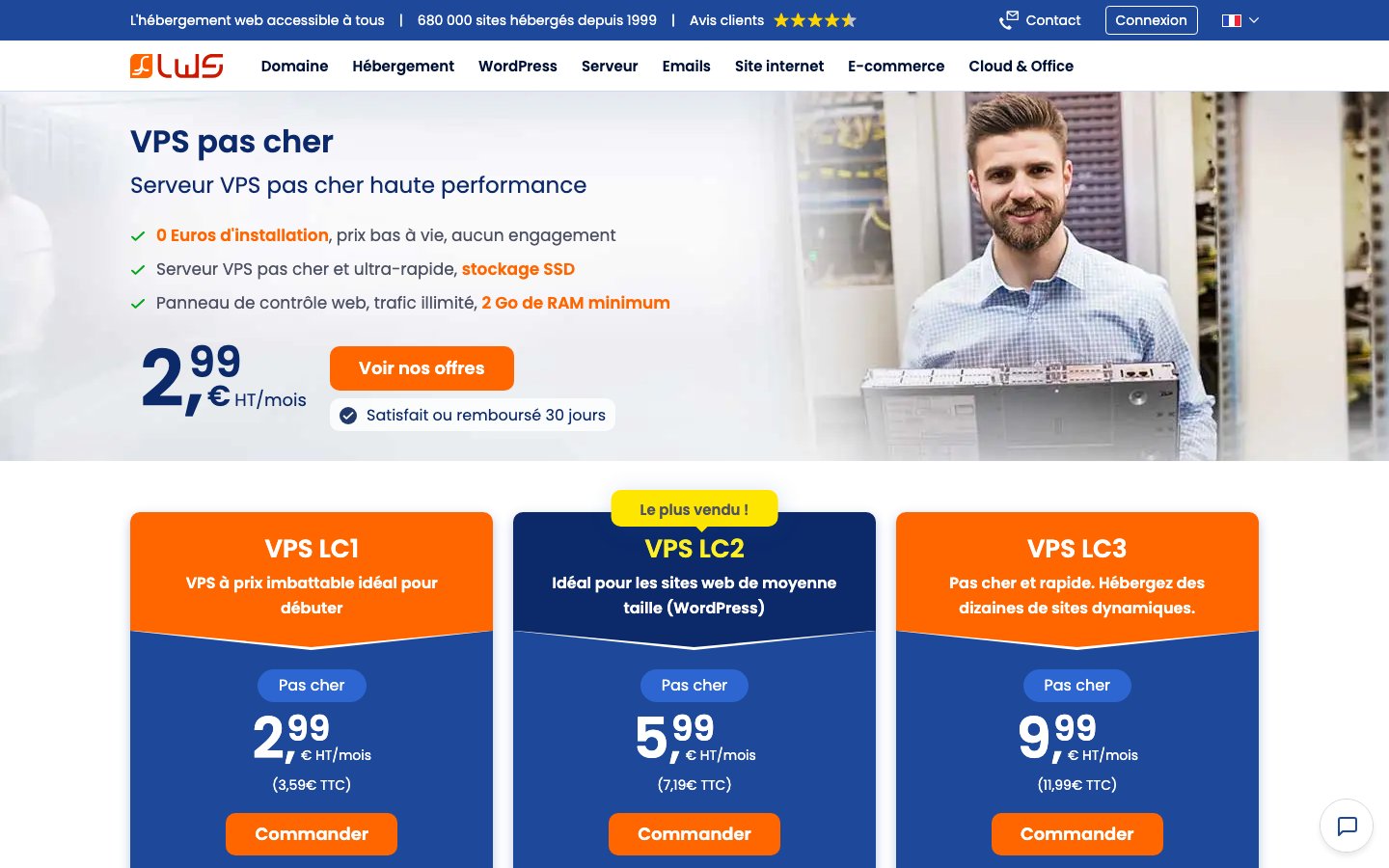 LWS public page captured in a desktop browser