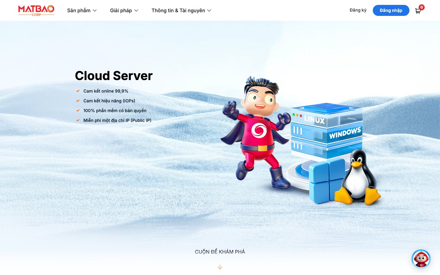 MatBao public page captured in a desktop browser