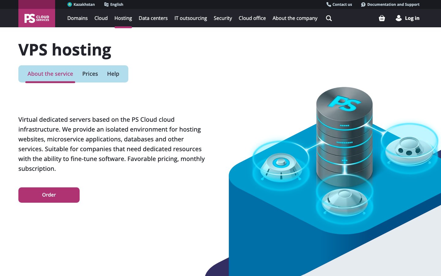 PS.kz public page captured in a desktop browser