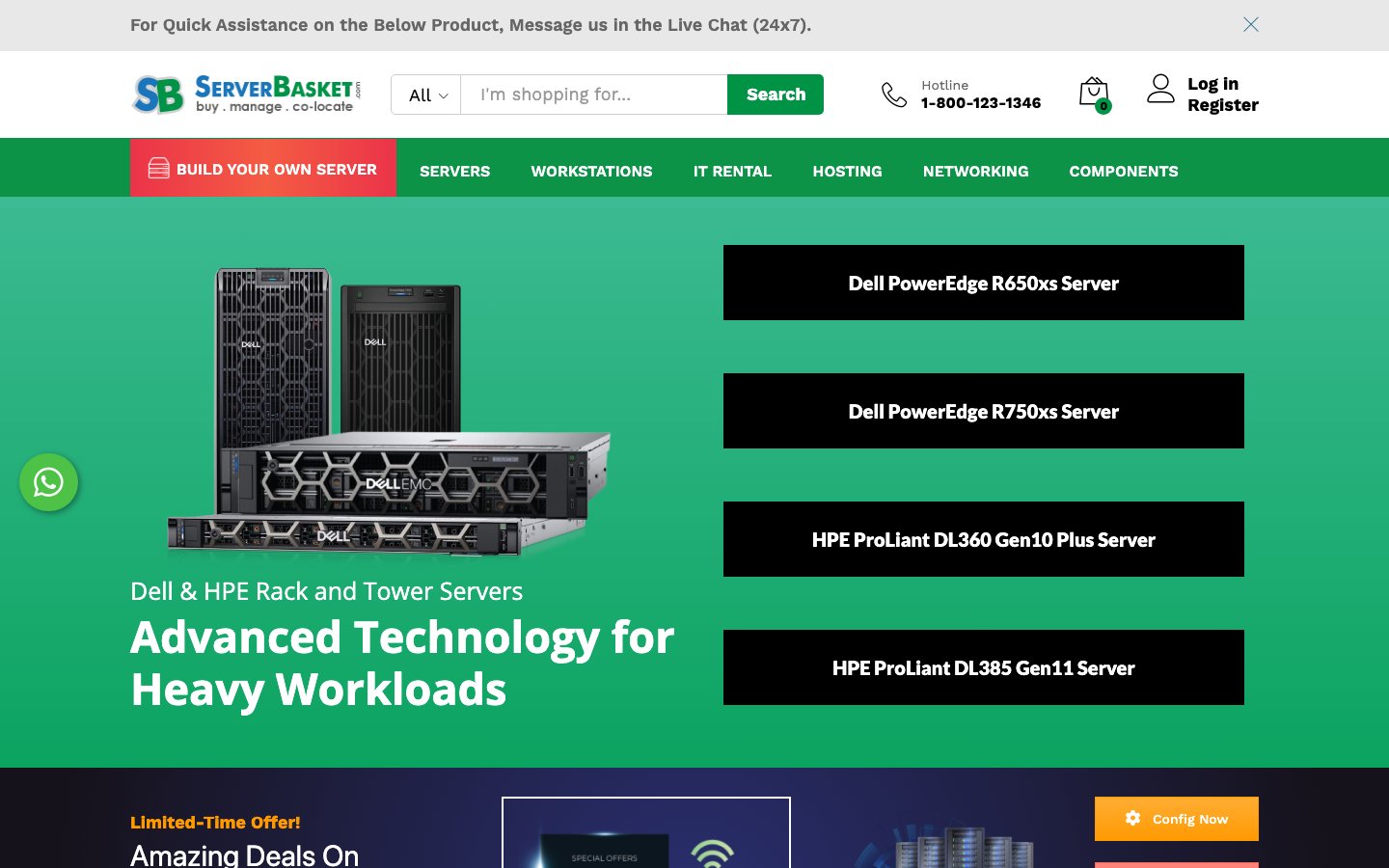 SB secure data center private limted public page captured in a desktop browser