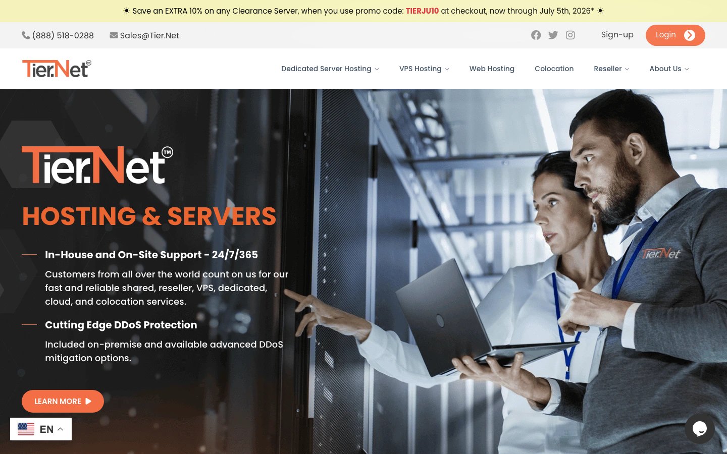 Tier.Net public page captured in a desktop browser