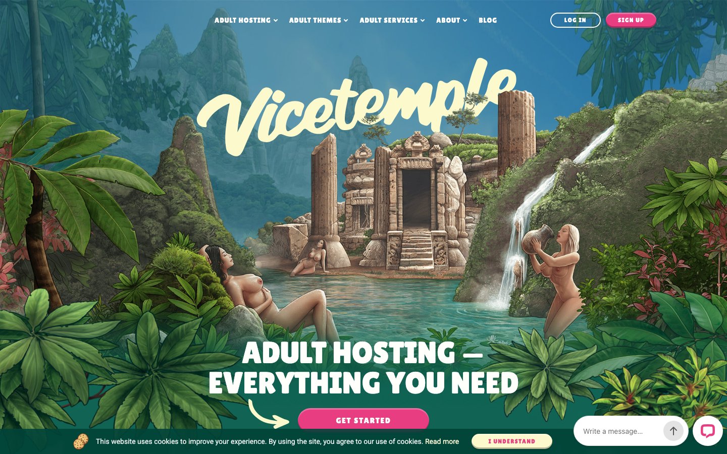 Vicetemple public page captured in a desktop browser