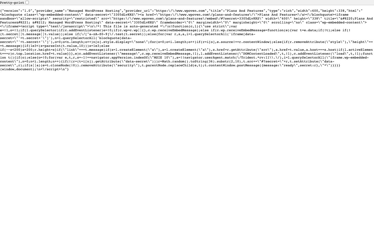 WPOven public page captured in a desktop browser