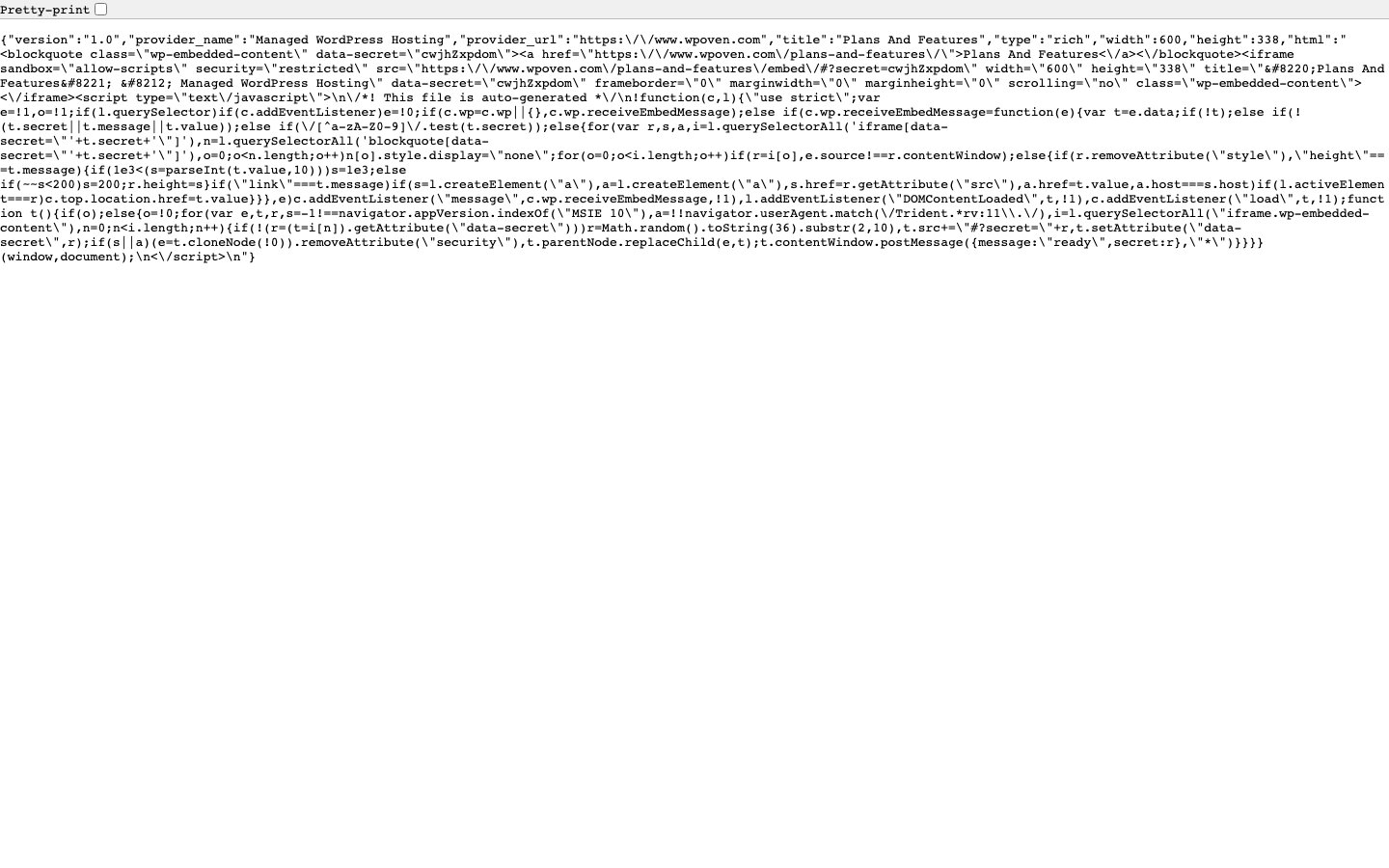 WPOven public page captured in a desktop browser