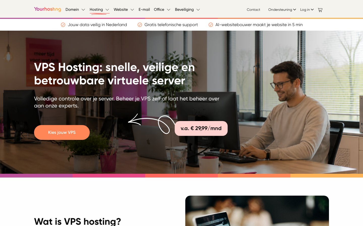 Yourhosting public page captured in a desktop browser